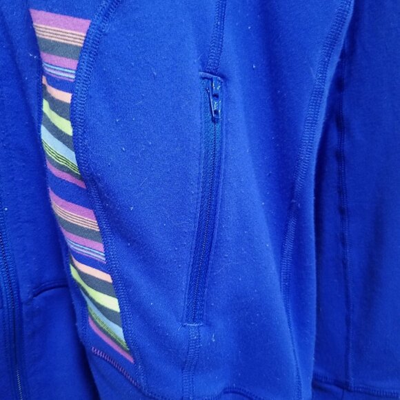 2 Lululemon In Stride Blue Cornflower Striped Sweater Set Bundle Small Size 6 - Picture 13 of 16